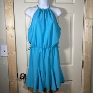 Haptics Turquoise‎ Halter Dress